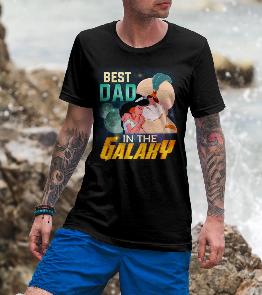 Best Dad In The Galaxy Jasmine And Her Father T-Shirt