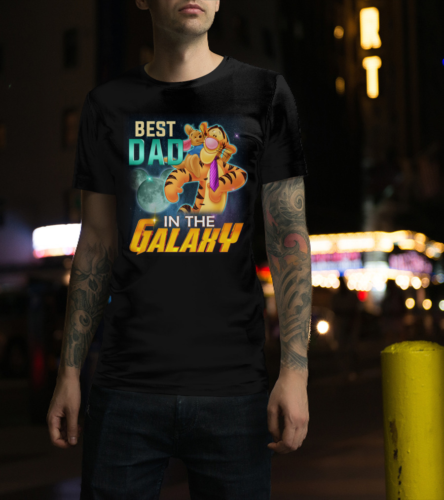 Best Dad Tigger IN The Galaxy T-Shirt