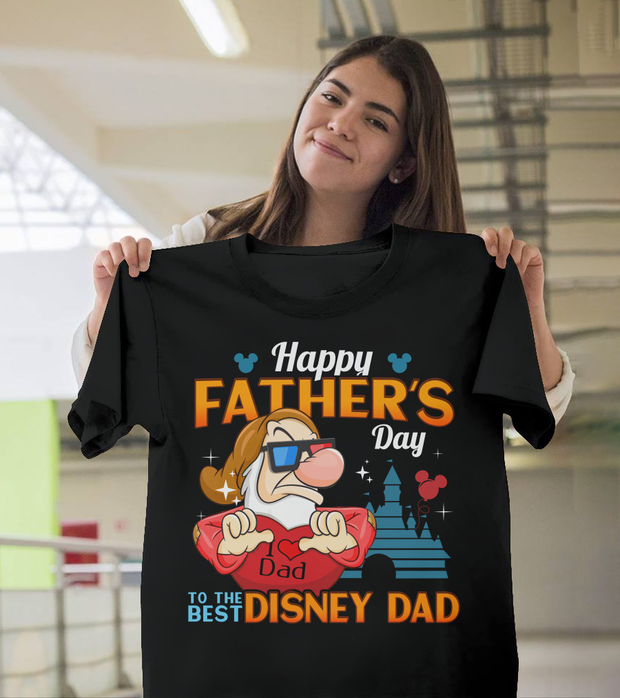 Happy Father's Day to the Best Disney Dad Grumpy T-Shirt