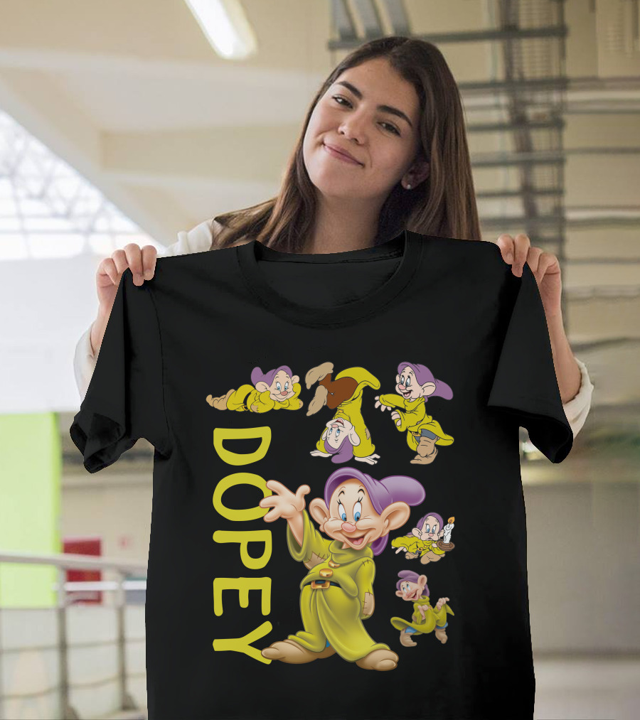 Dopey Disney Character Fun Poses Collection T-Shirt