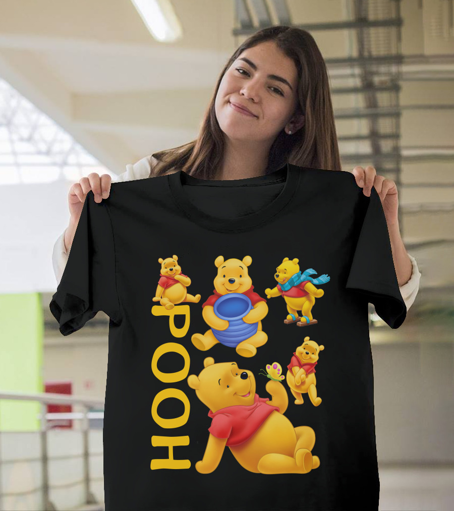 Pooh Bear Red Shirt Honey Fun T-Shirt