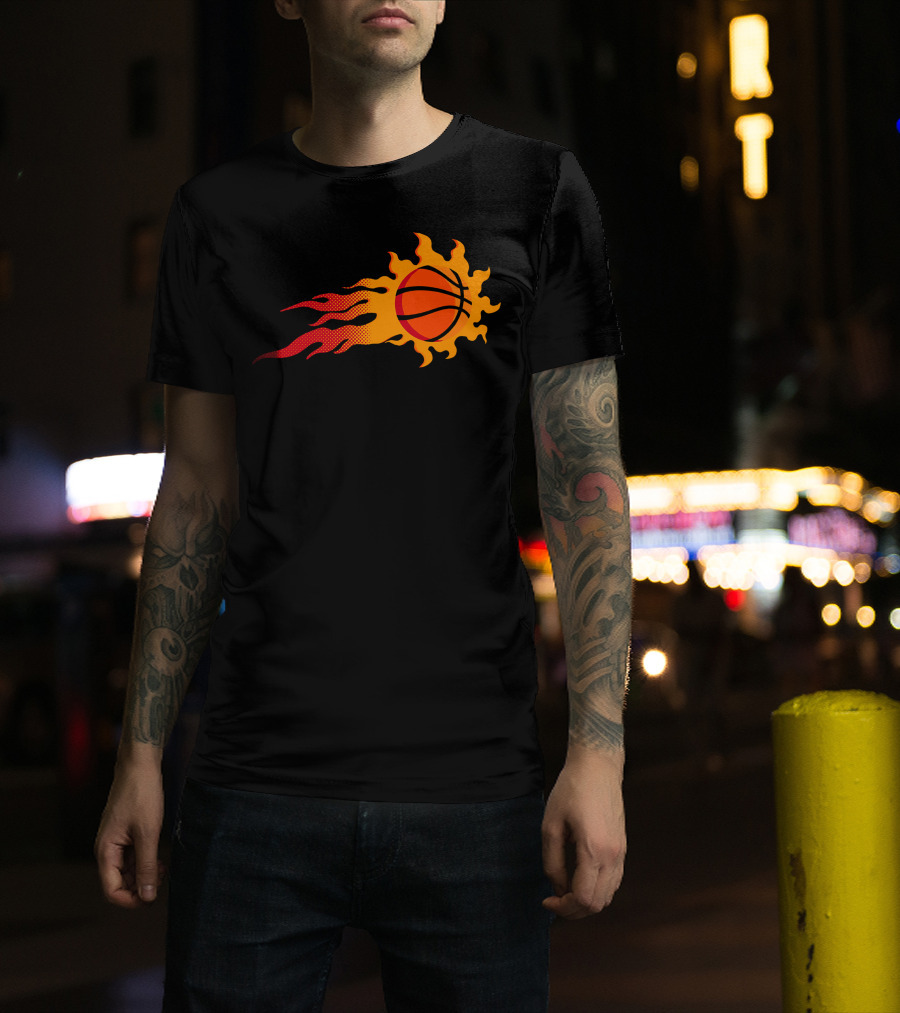 Style 11 Flaming Basketball T-Shirt