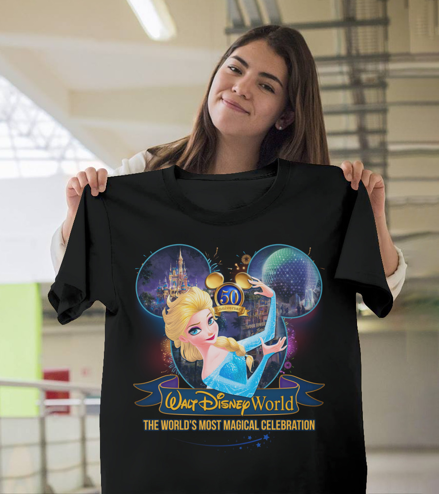Walt Disney World 50th Anniversary Elsa The World's Most Magical T-Shirt