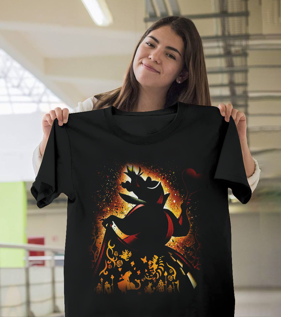 Queen of Hearts Alice in Wonderland Silhouette Magic T-Shirt