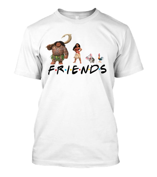 Friends Moana Maui Pua Heihei Characters T-Shirt