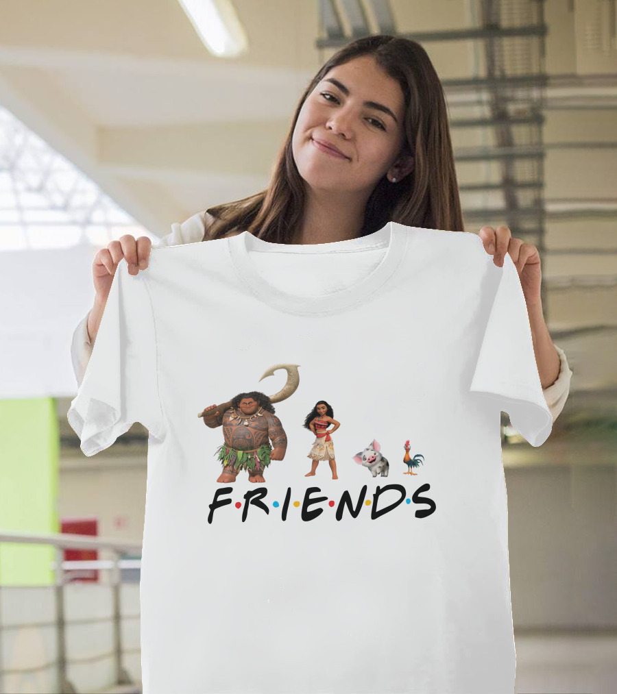 Friends Moana Maui Pua Heihei Characters T-Shirt