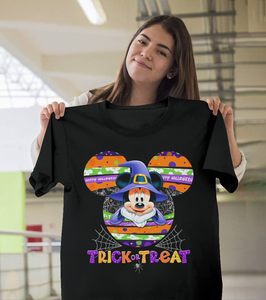 Minnie Mouse Trick Or Treat Happy Halloween T-Shirt