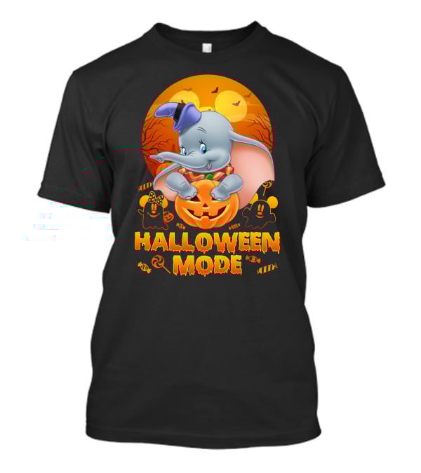Dumbo Halloween Mode Pumpkin Ghosts Candy Bats Cartoon Magic T-Shirt