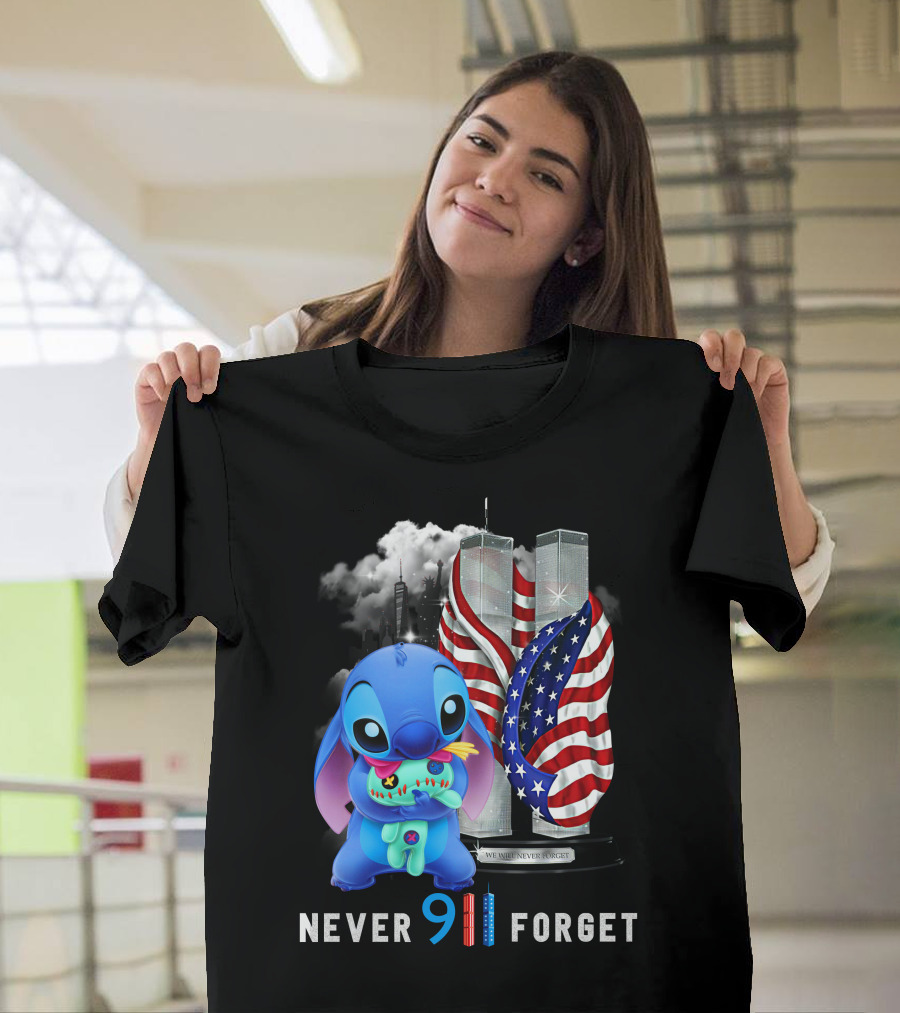 Never 9/11 Forget Stitch We Will Never Forget T-Shirt