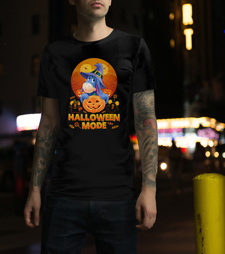 Eeyore Halloween Mode Pumpkins And Candy T-Shirt