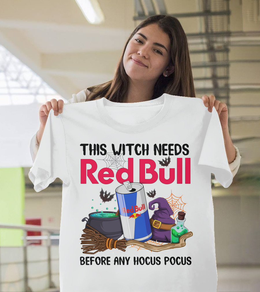 This Witch Needs Red Bull Before Any Hocus Pocus T-Shirt