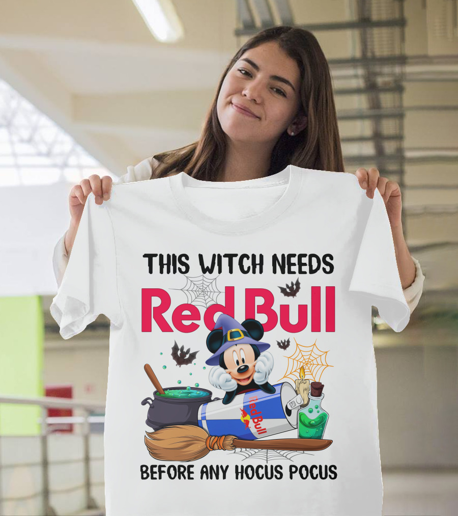 This Witch Needs Red Bull Before Any Hocus Pocus T-Shirt