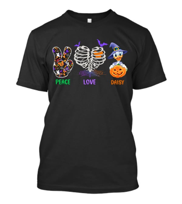 Peace Love Daisy Halloween Icons T-Shirt