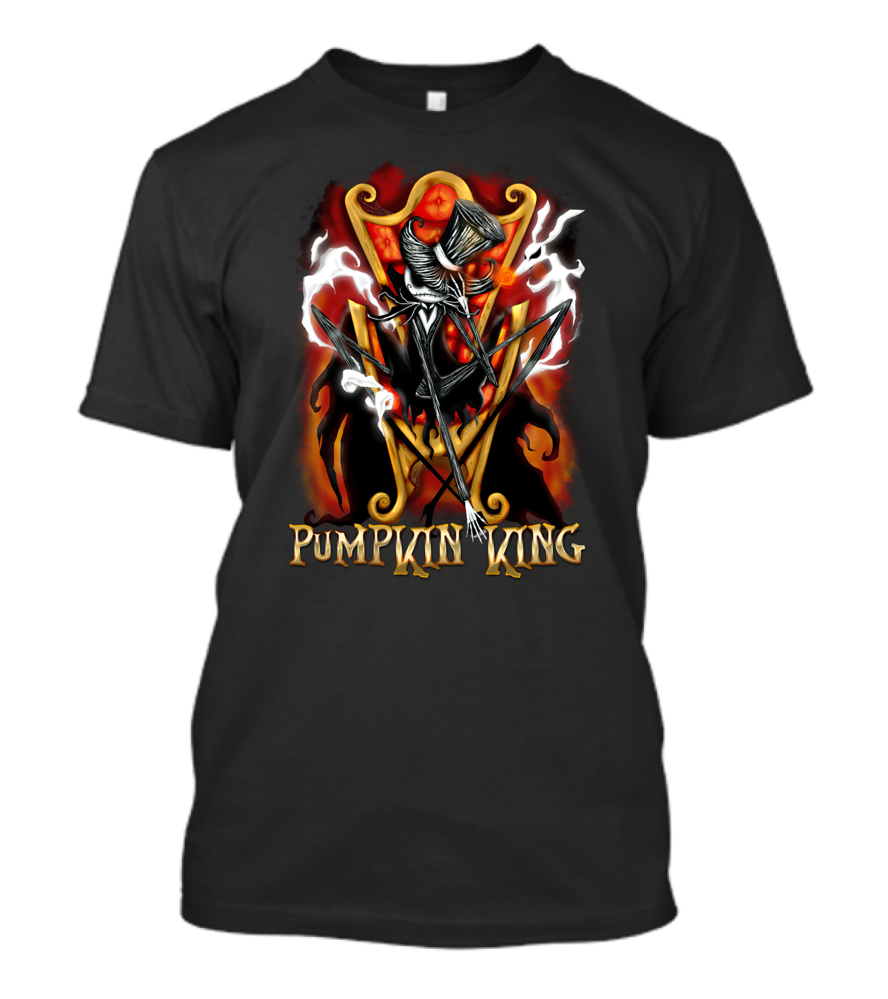 Jack Pumpkin King Throne Of Flames T-Shirt