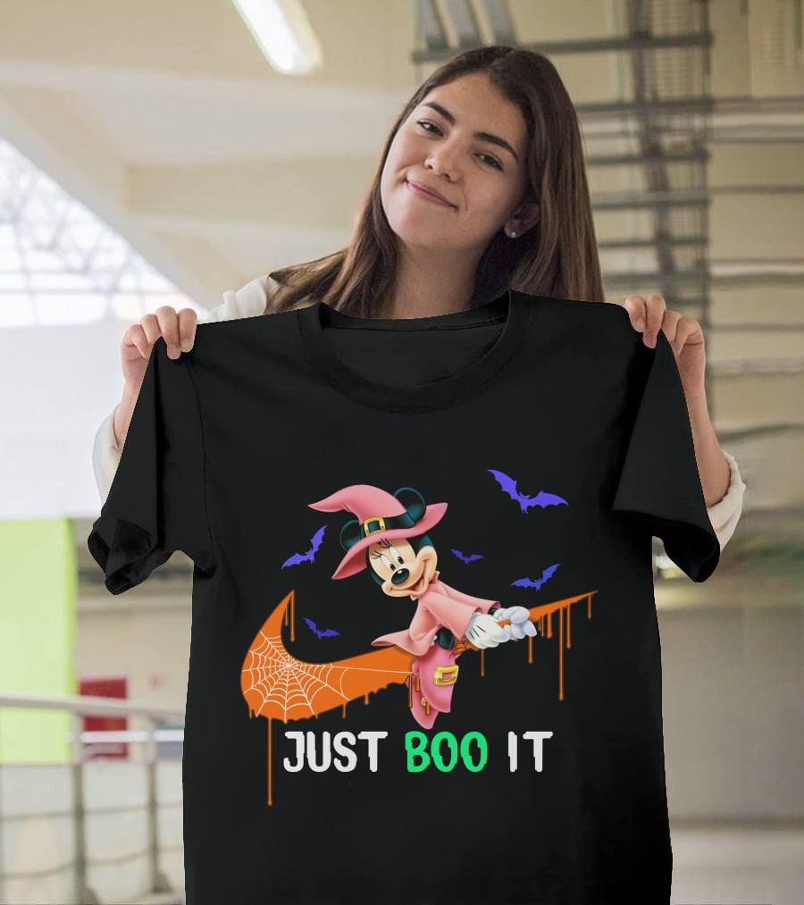 Just Boo It Minnie Halloween Witch Nike T-Shirt