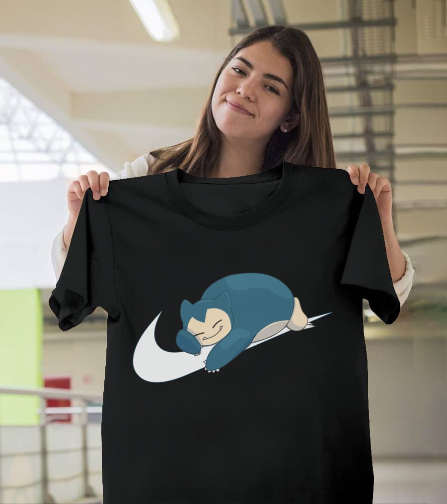 Snorlax Sleeping On Swoosh T-Shirt