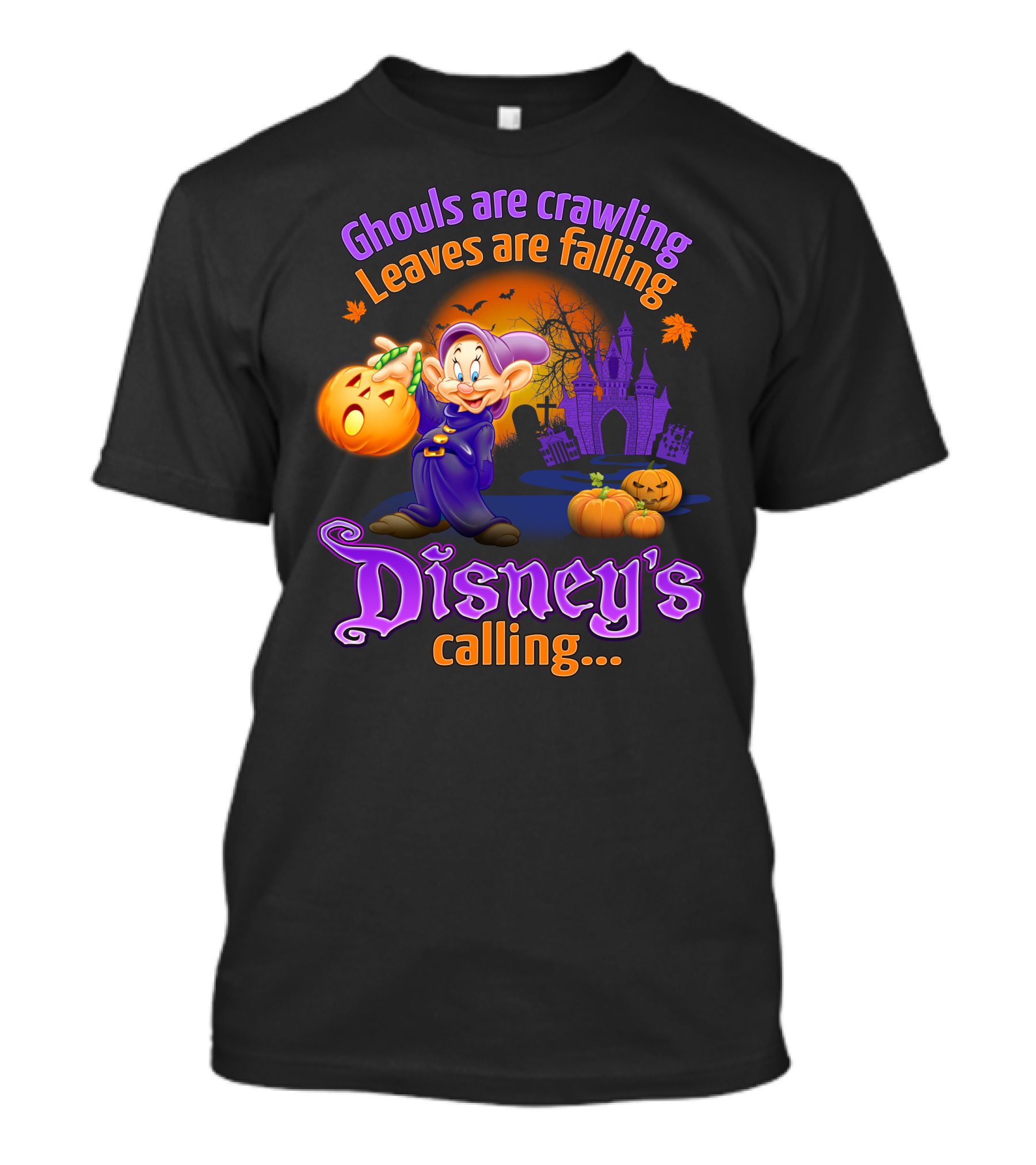 Ghouls Are Crawling Leaves Are Falling Disney's Calling Dopey Halloween T-Shirt