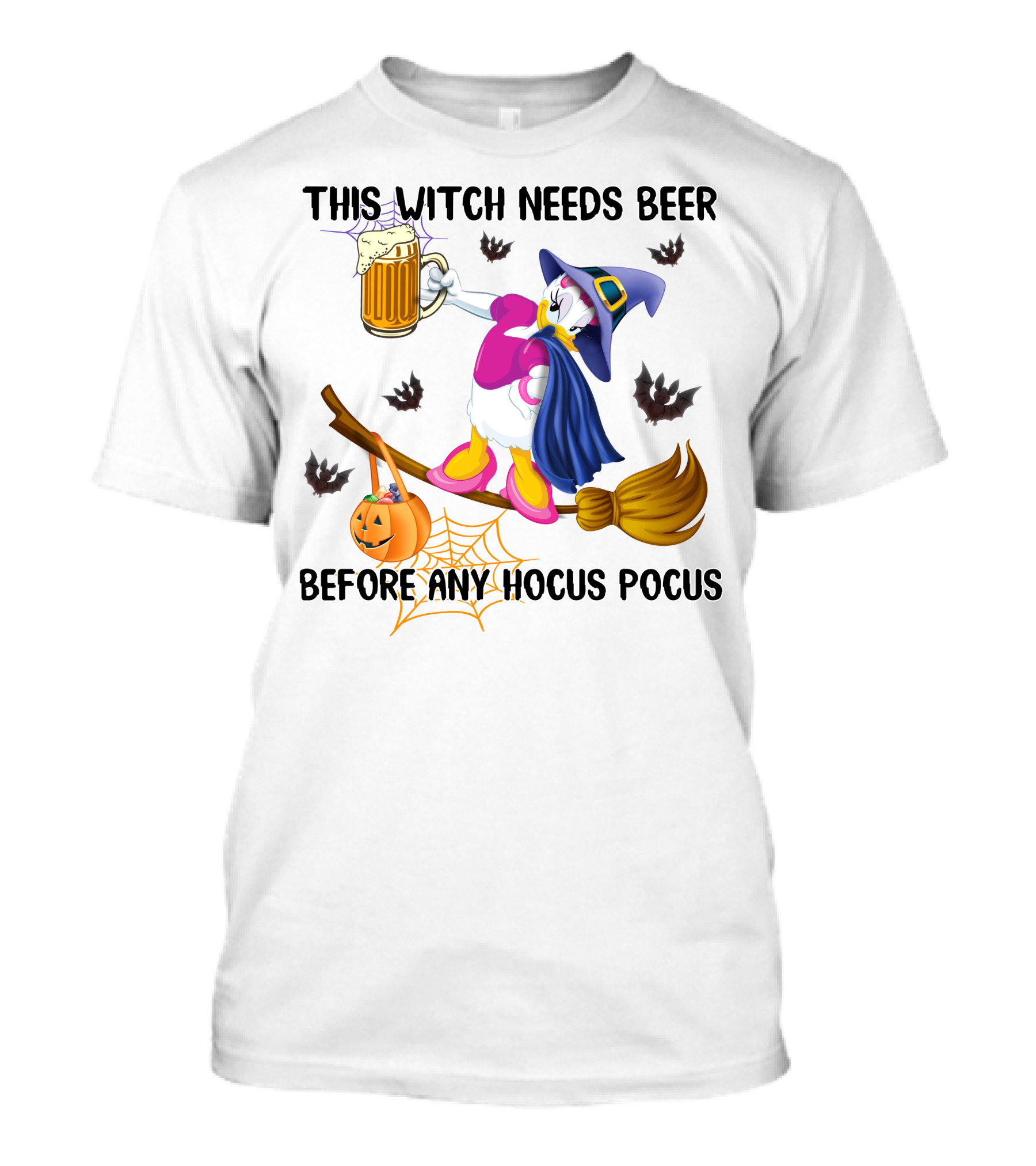 This Witch Needs Beer Before Any Hocus Pocus Daisy T-Shirt