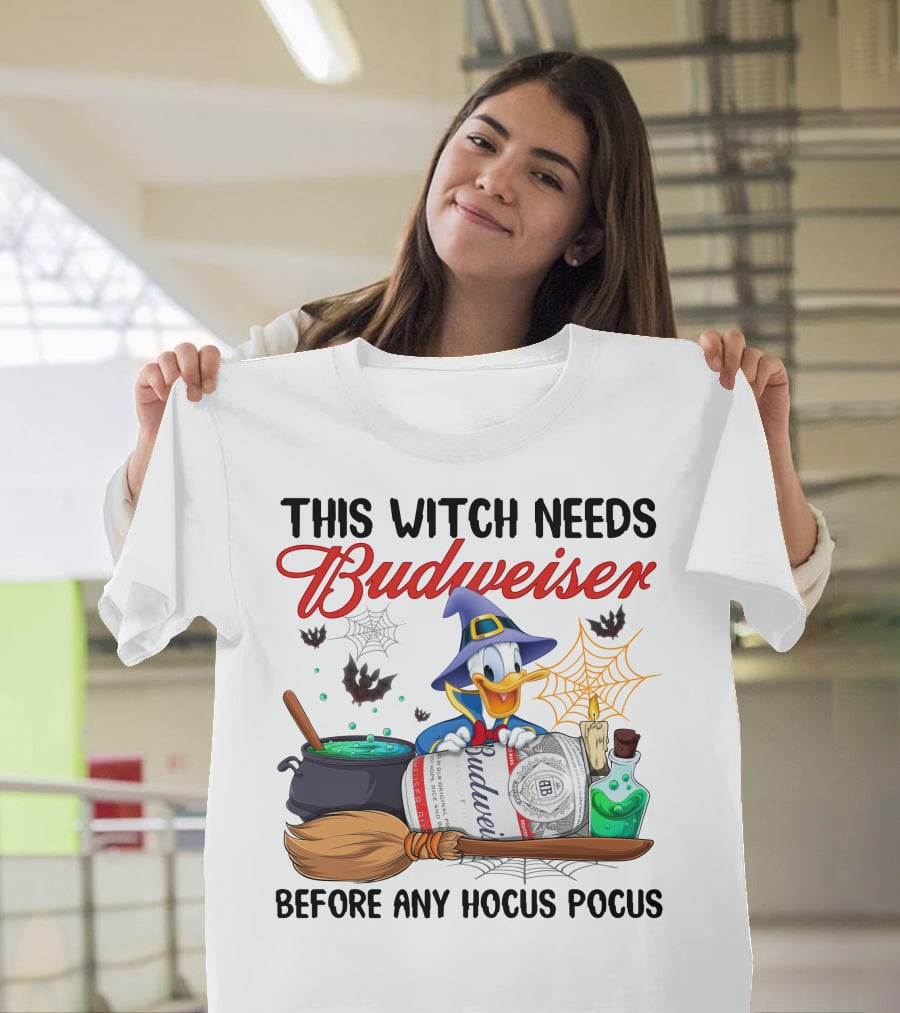 This Witch Needs Budweiser Before Any Hocus Pocus T-Shirt