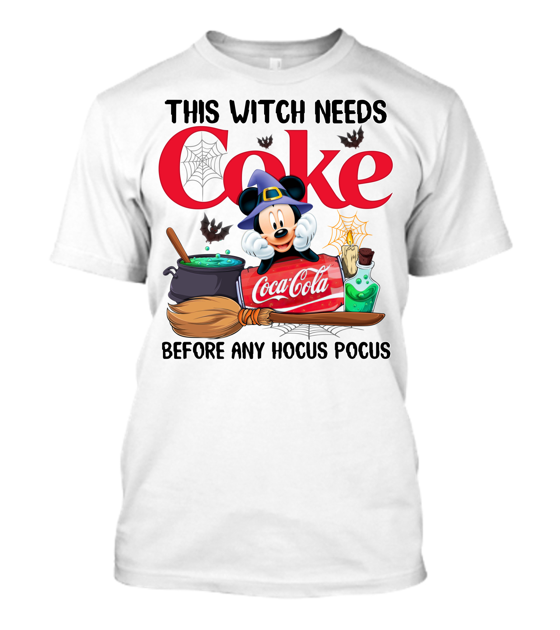 This Witch Needs Coke Before Any Hocus Pocus Mickey Halloween Coca-Cola T-Shirt