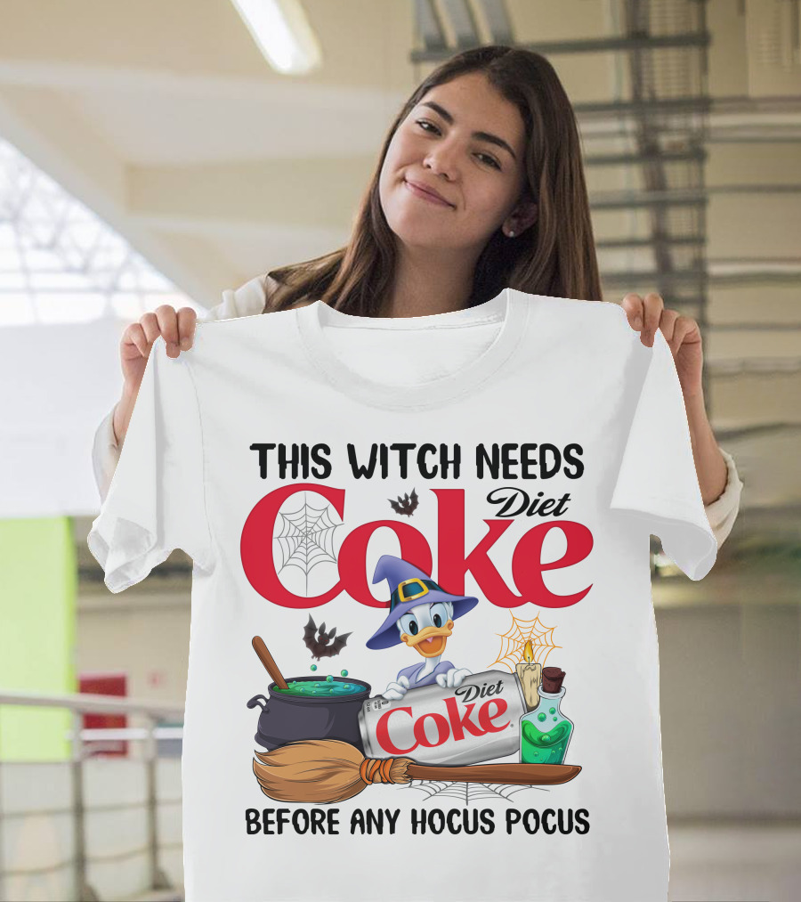 This Witch Needs Diet Coke Before Any Hocus Pocus Disney Character Magic Potion T-Shirt