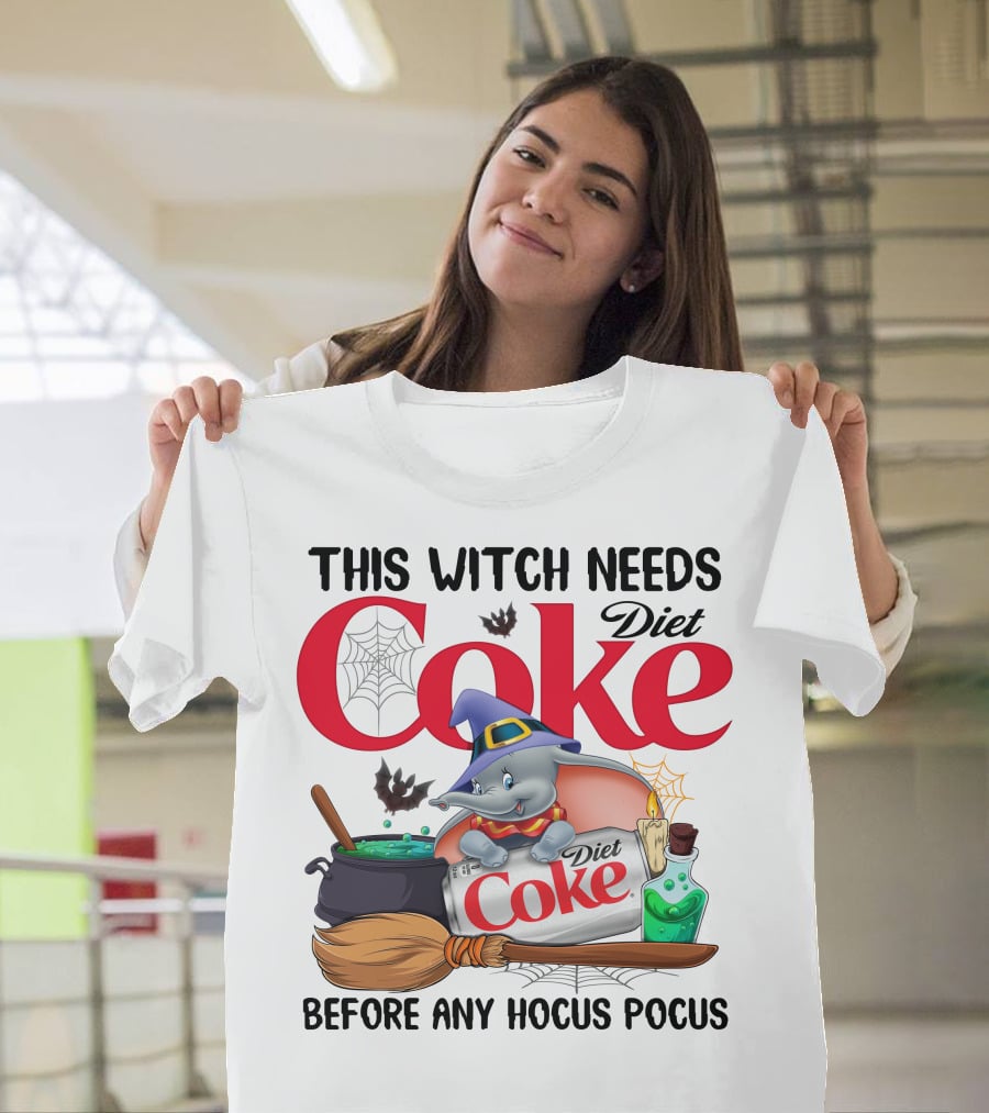 This Witch Needs Diet Coke Before Any Hocus Pocus Dumbo T-Shirt