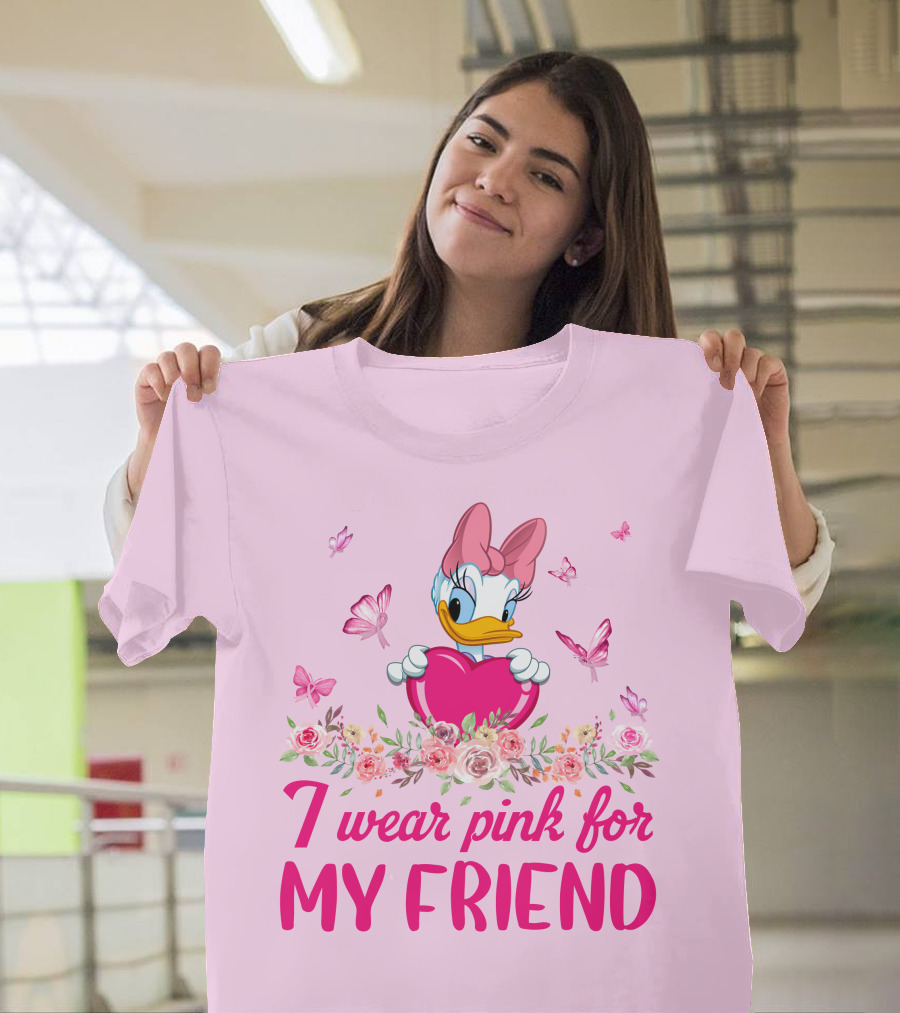 I Wear Pink For My Friend Daisy Duck T-Shirt
