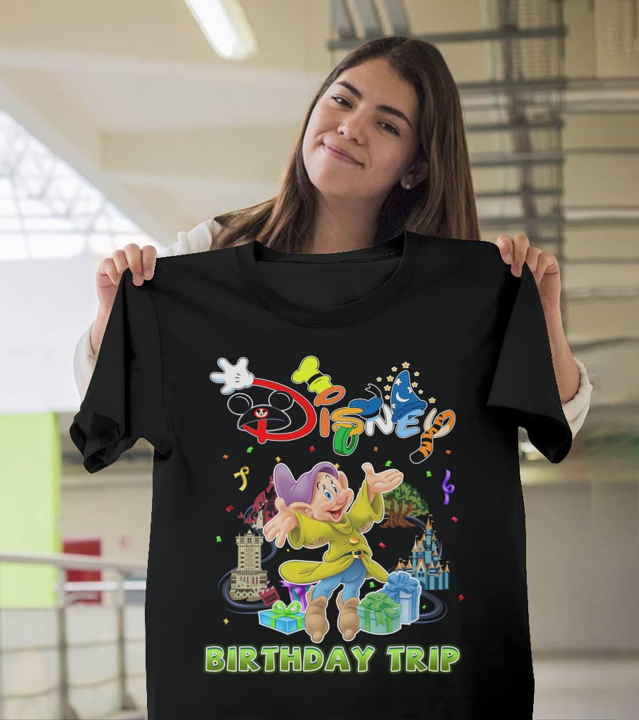 Disney Dopey Birthday Trip Celebration Gift Adventure T-Shirt