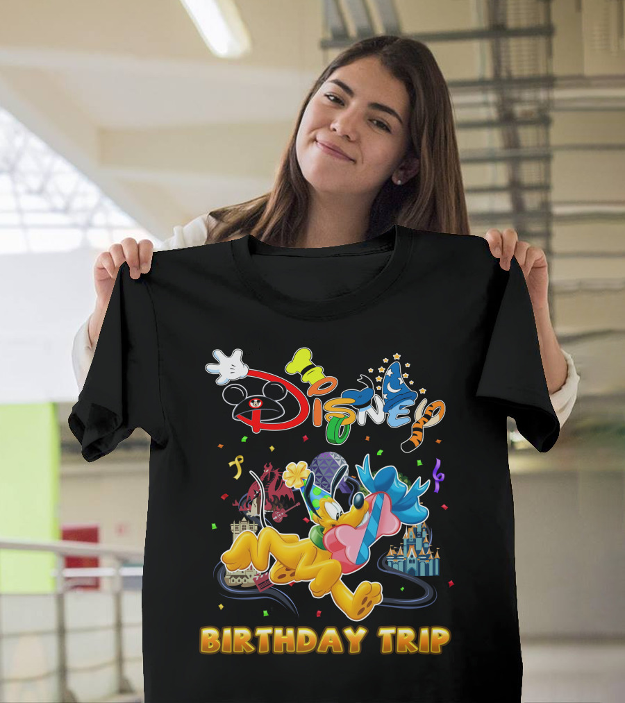 Disney Pluto Birthday Trip Celebration Adventure T-Shirt