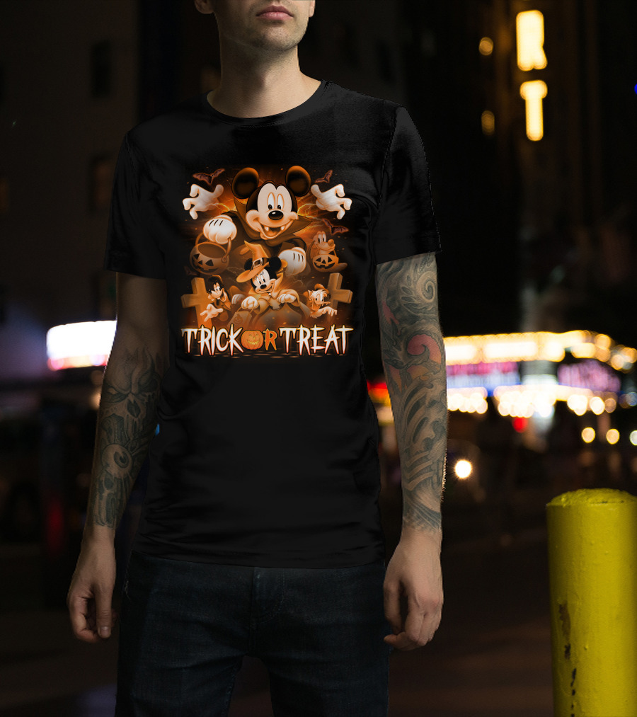 Trick Or Treat Mickey Mouse Halloween Adventure T-Shirt