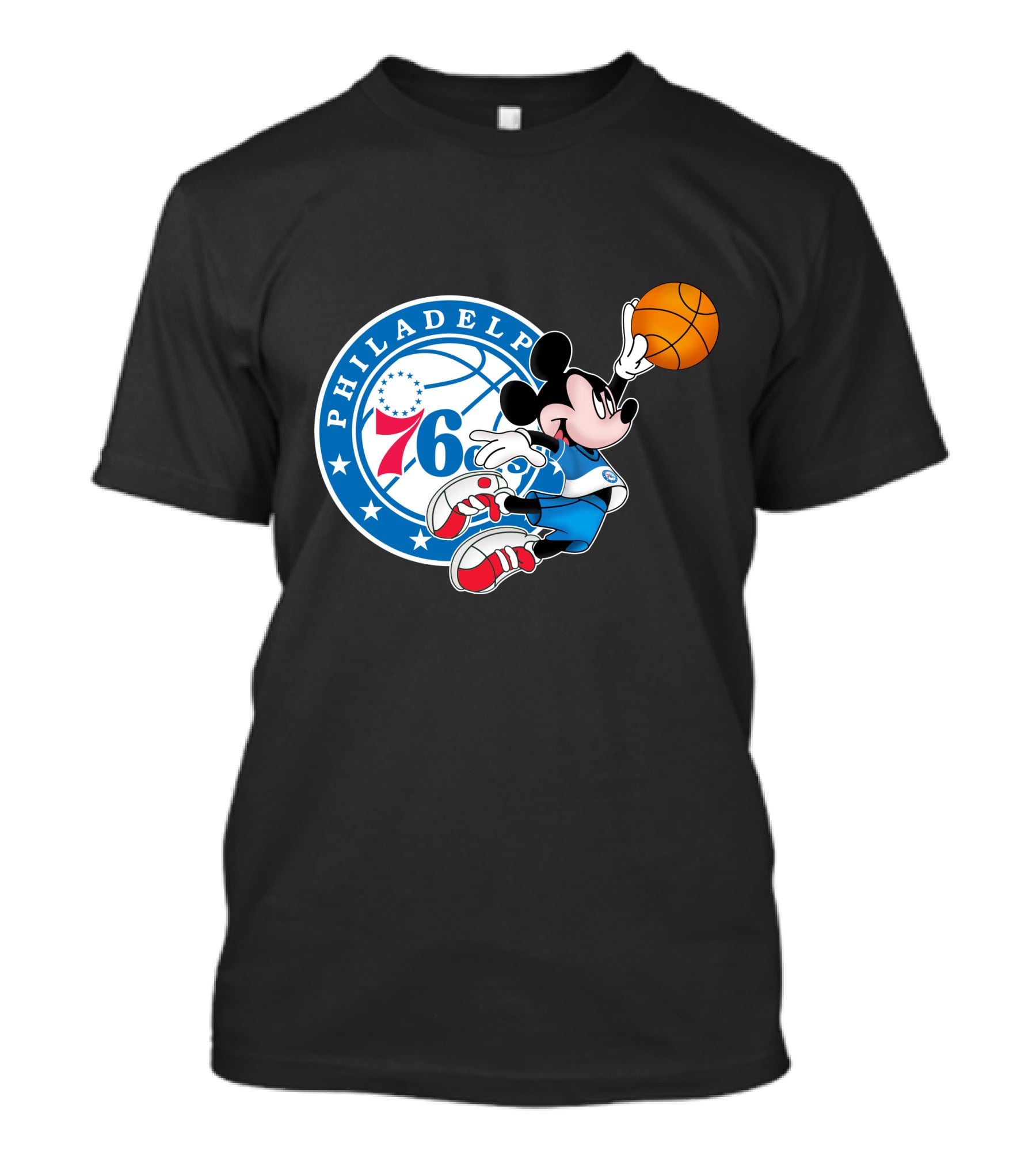 Philadelphia 76ers Mickey Basketball Dunk T-Shirt
