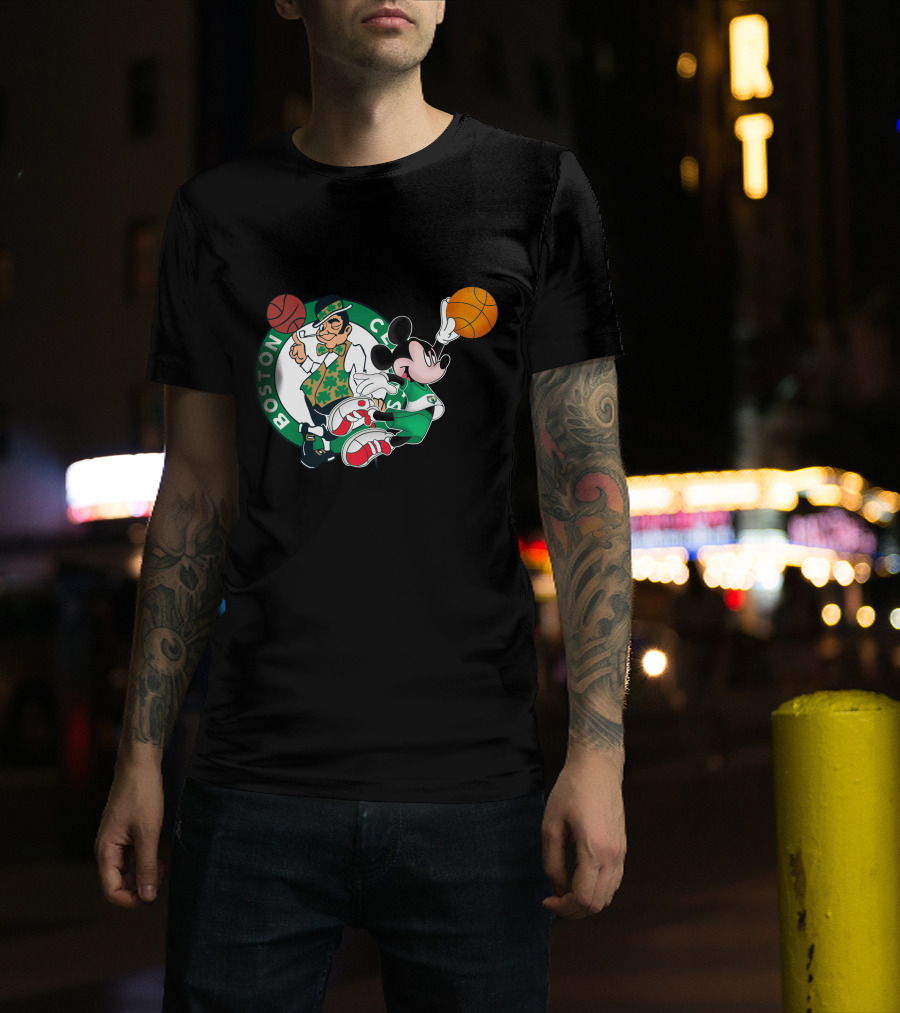 Mickey Boston Celtics Basketball Fantasy T-Shirt