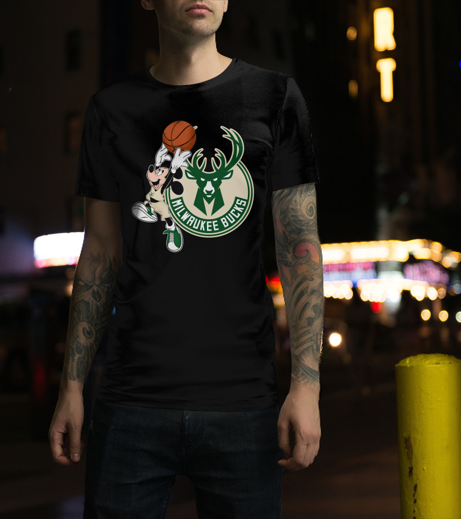 Mickey Milwaukee Bucks Basketball T-Shirt