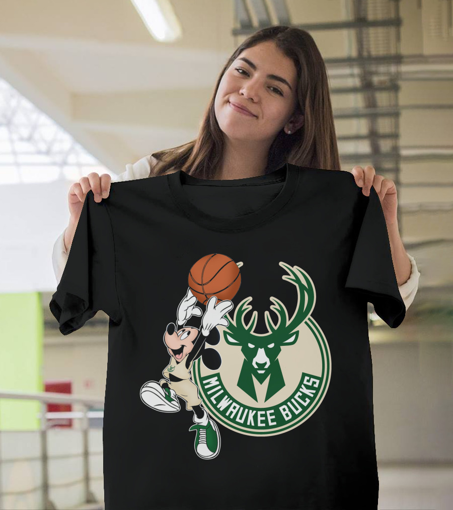 Mickey Milwaukee Bucks Basketball T-Shirt