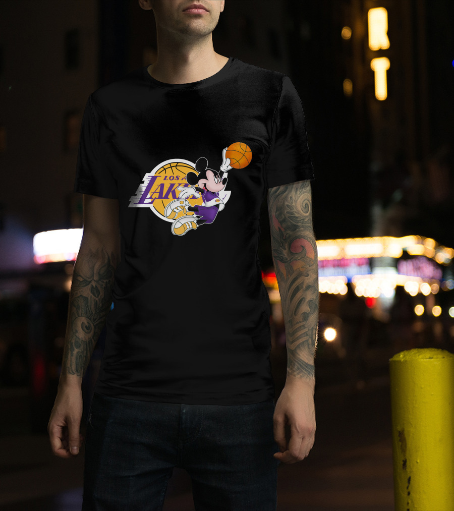 Mickey Los Angeles Lakers Basketball T-Shirt