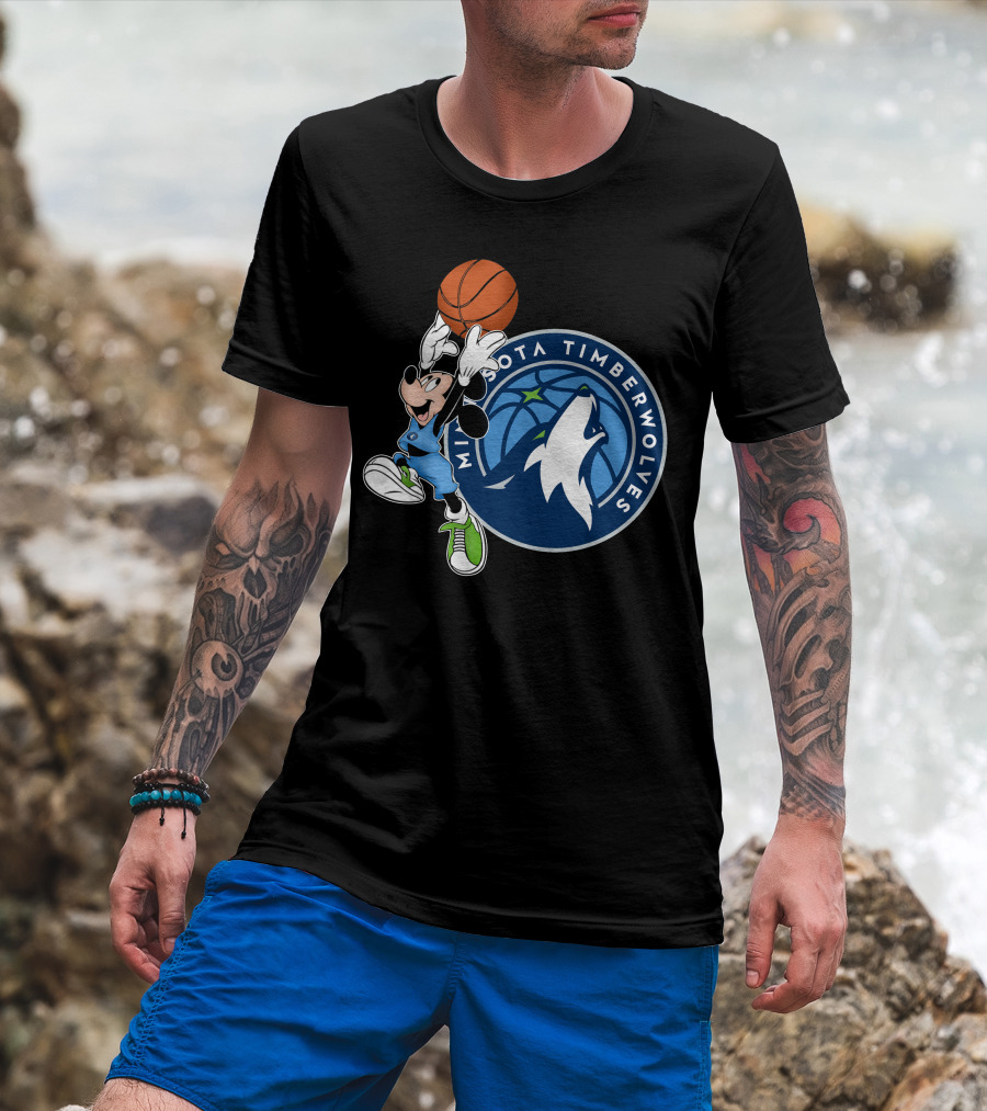 Mickey Minnesota Timberwolves Basketball T-Shirt