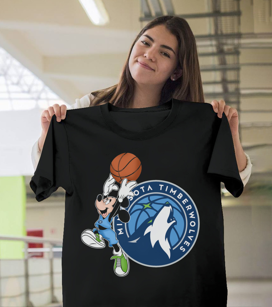 Mickey Minnesota Timberwolves Basketball T-Shirt