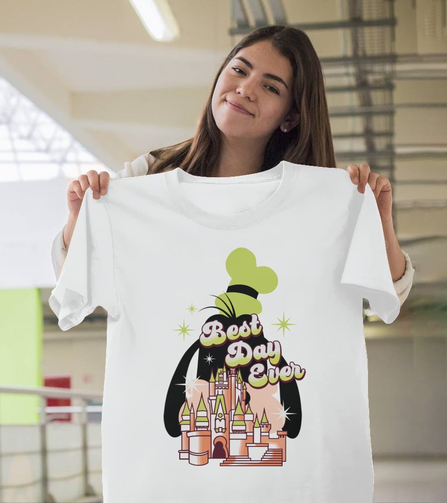 Best Day Ever Goofy Disney Castle T-Shirt