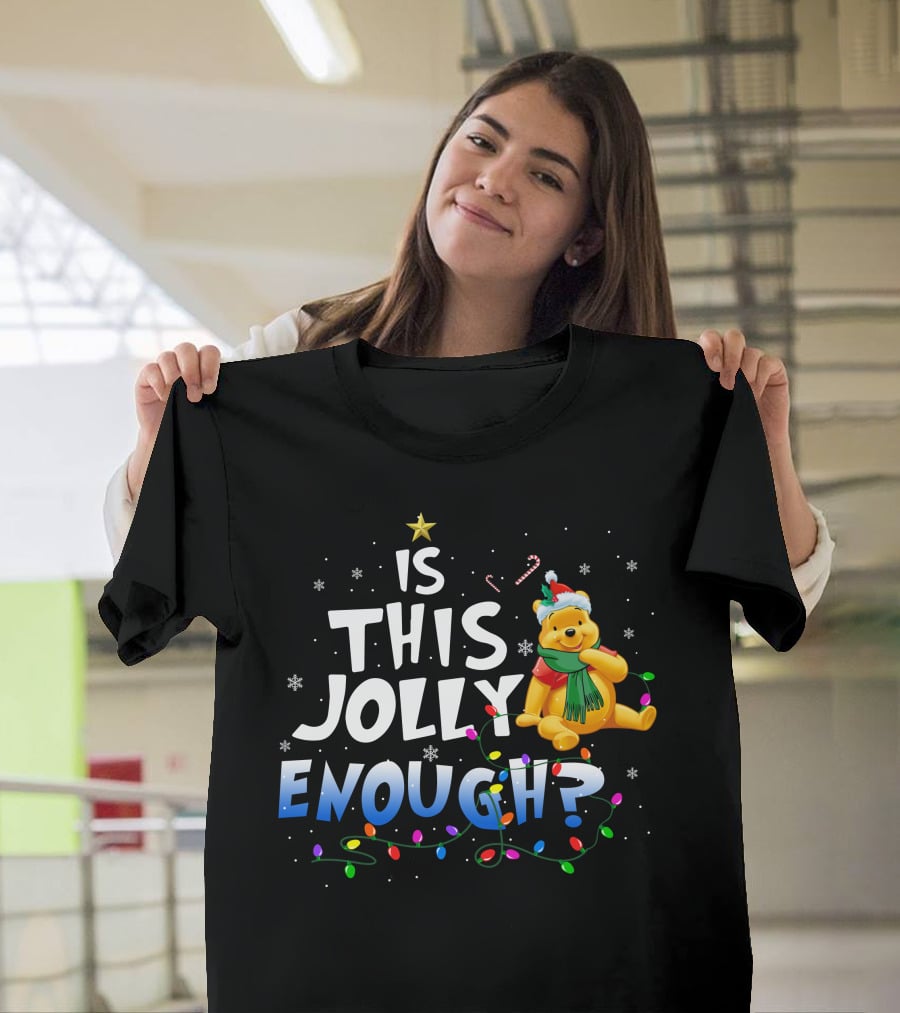 Is This Jolly Enough Pooh Christmas Lights T-Shirt