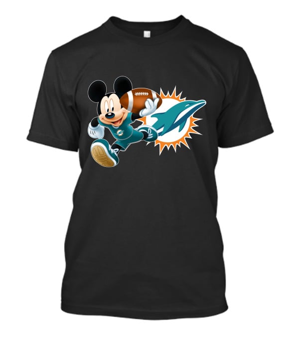 Mickey Miami Dolphins Football Crossover T-Shirt