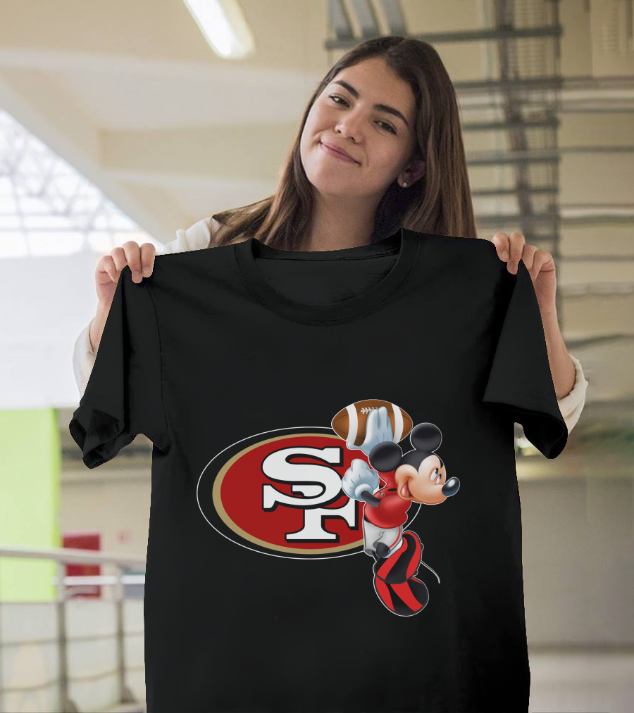 Mickey Mouse San Francisco 49ers Football T-Shirt
