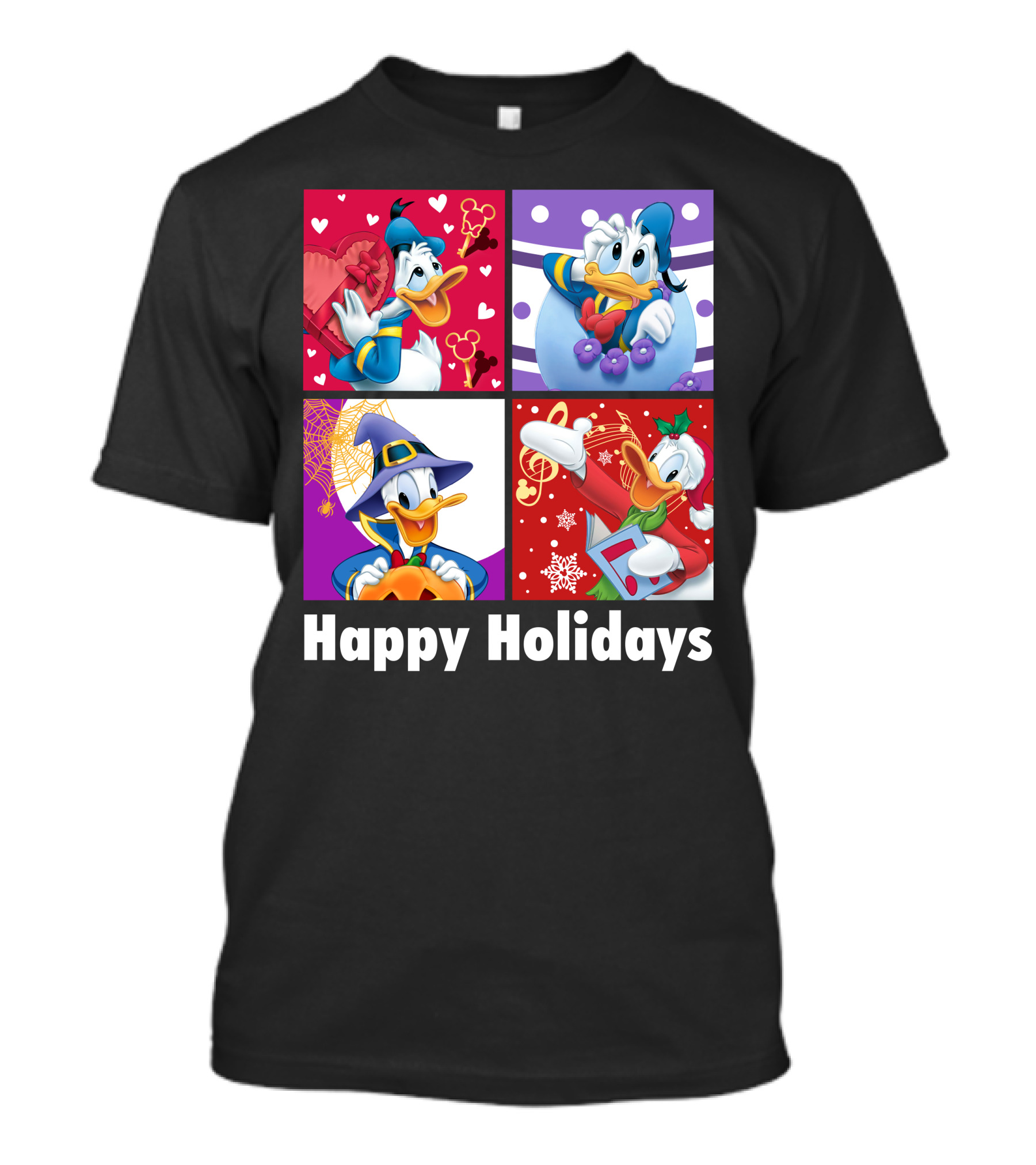 Happy Holidays Donald Duck Seasonal Cheer T-Shirt
