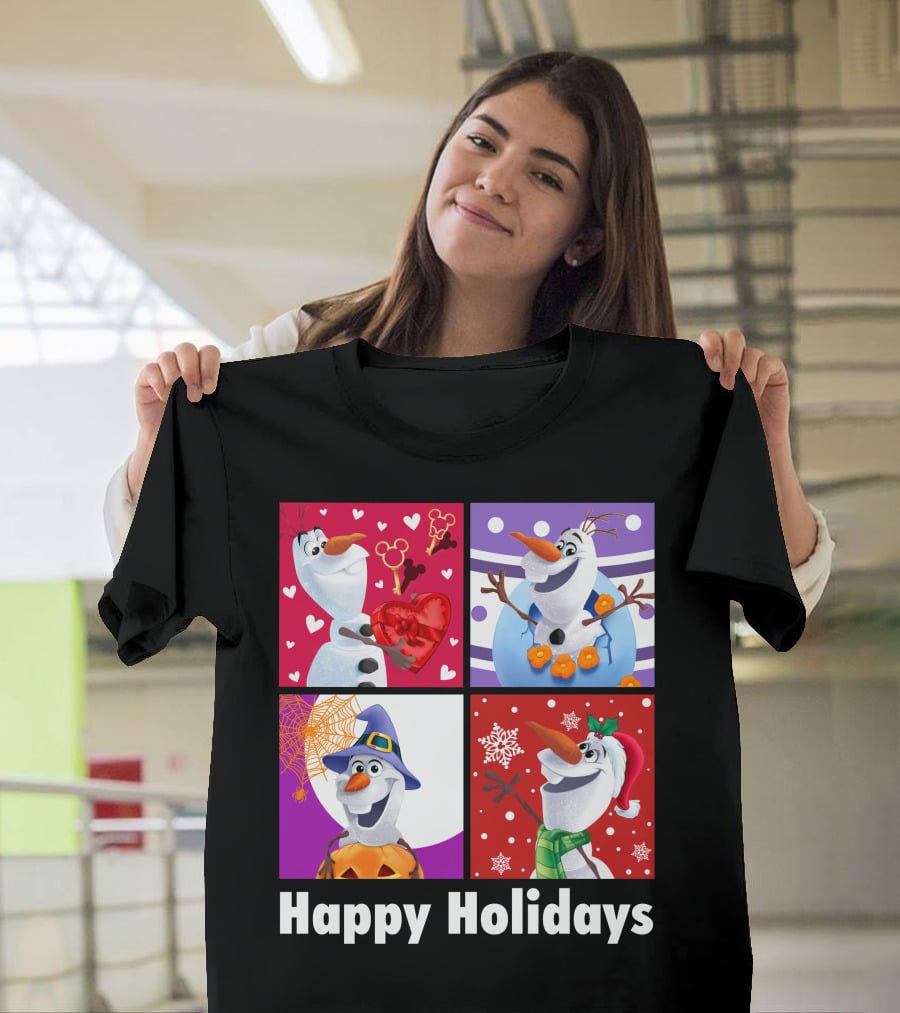 Happy Holidays Olaf Seasonal Celebrations T-Shirt