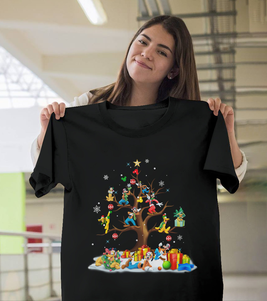 Pluto Goofy Christmas Tree T-Shirt