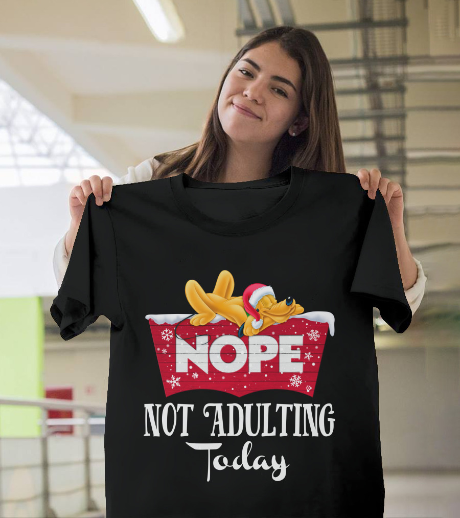 Pluto Nope Not Adulting Today T-Shirt