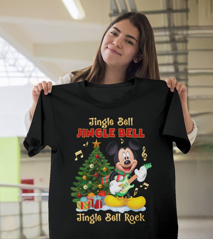 Jingle Bell Jingle Bell Jingle Bell Rock Mickey T-Shirt