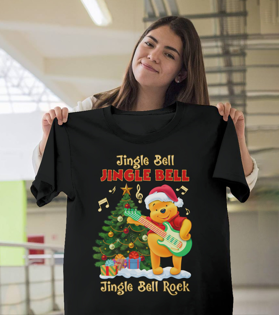 Jingle Bell Jingle Bell Jingle Bell Rock Christmas Pooh T-Shirt