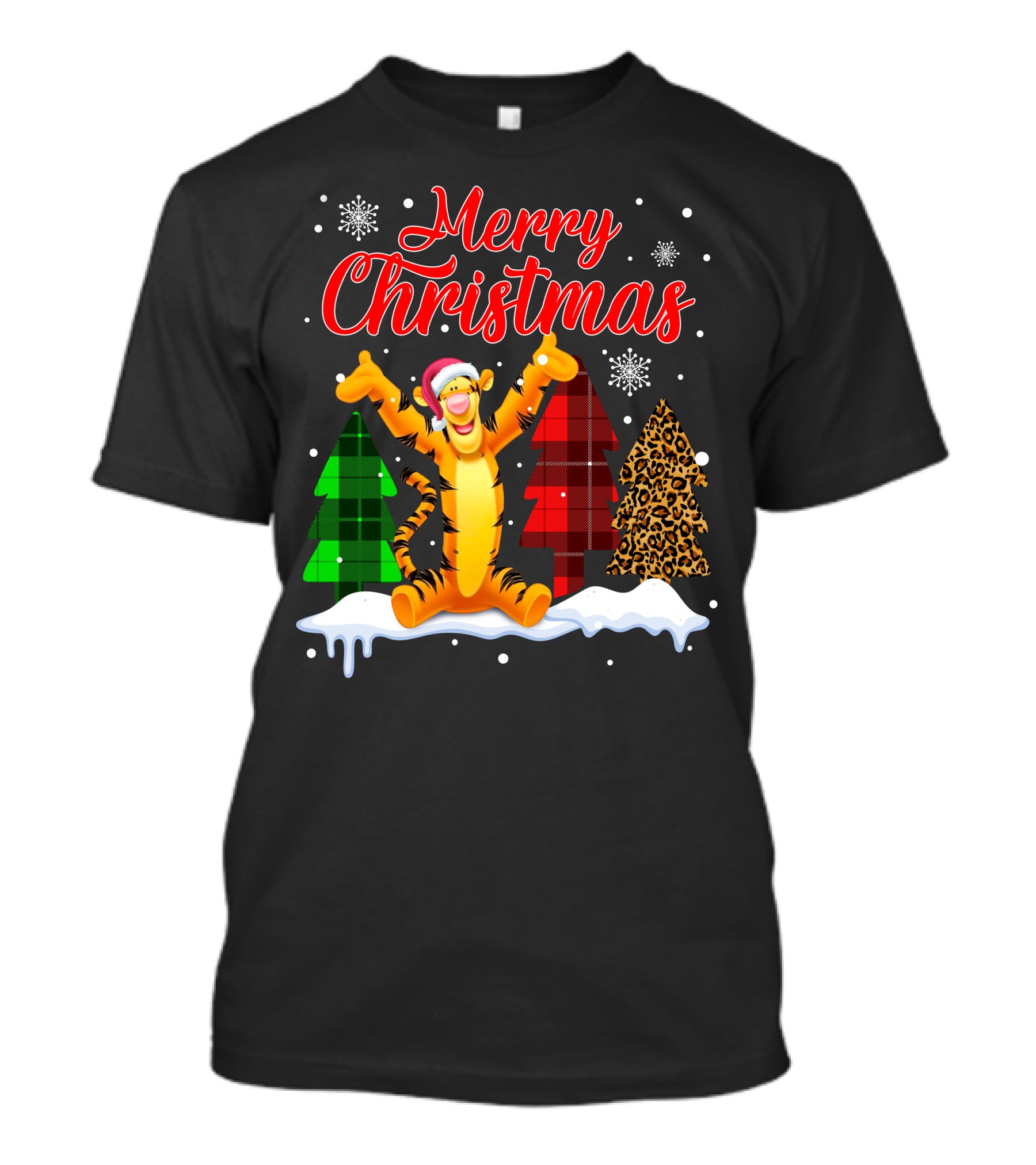 Merry Christmas Tigger Winter Holiday Celebration T-Shirt