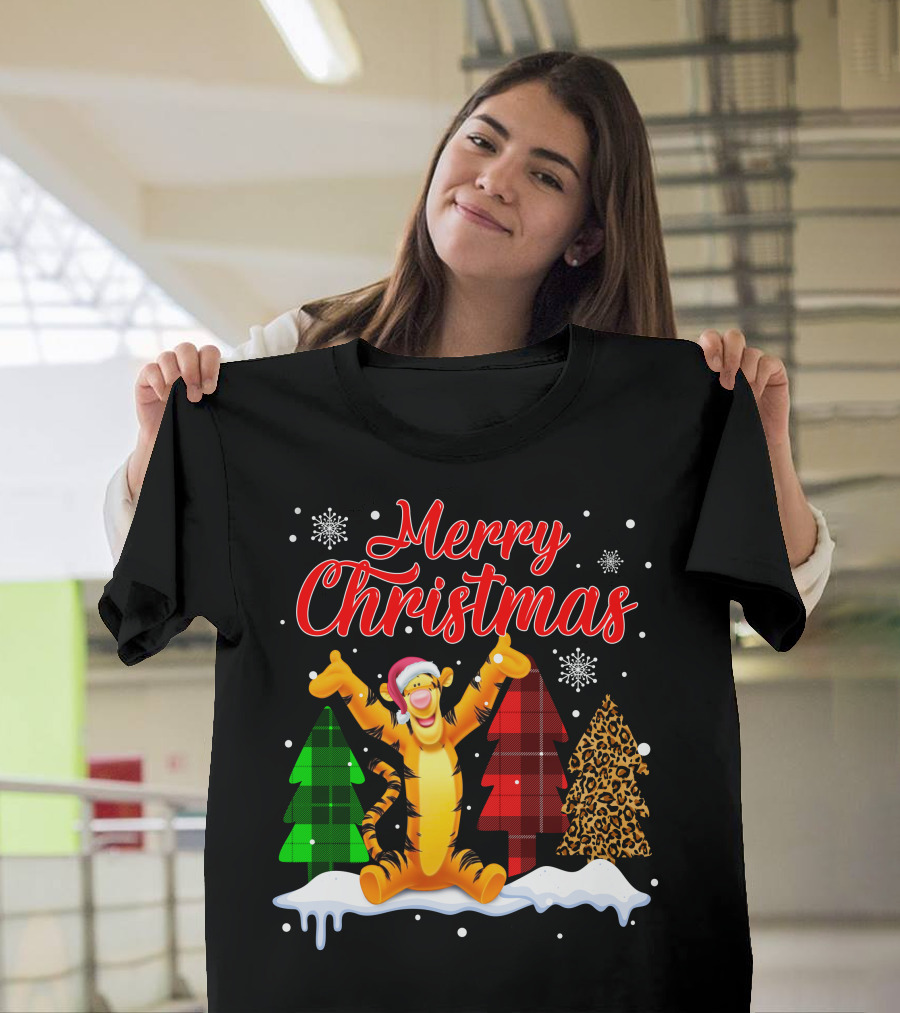 Merry Christmas Tigger Winter Holiday Celebration T-Shirt