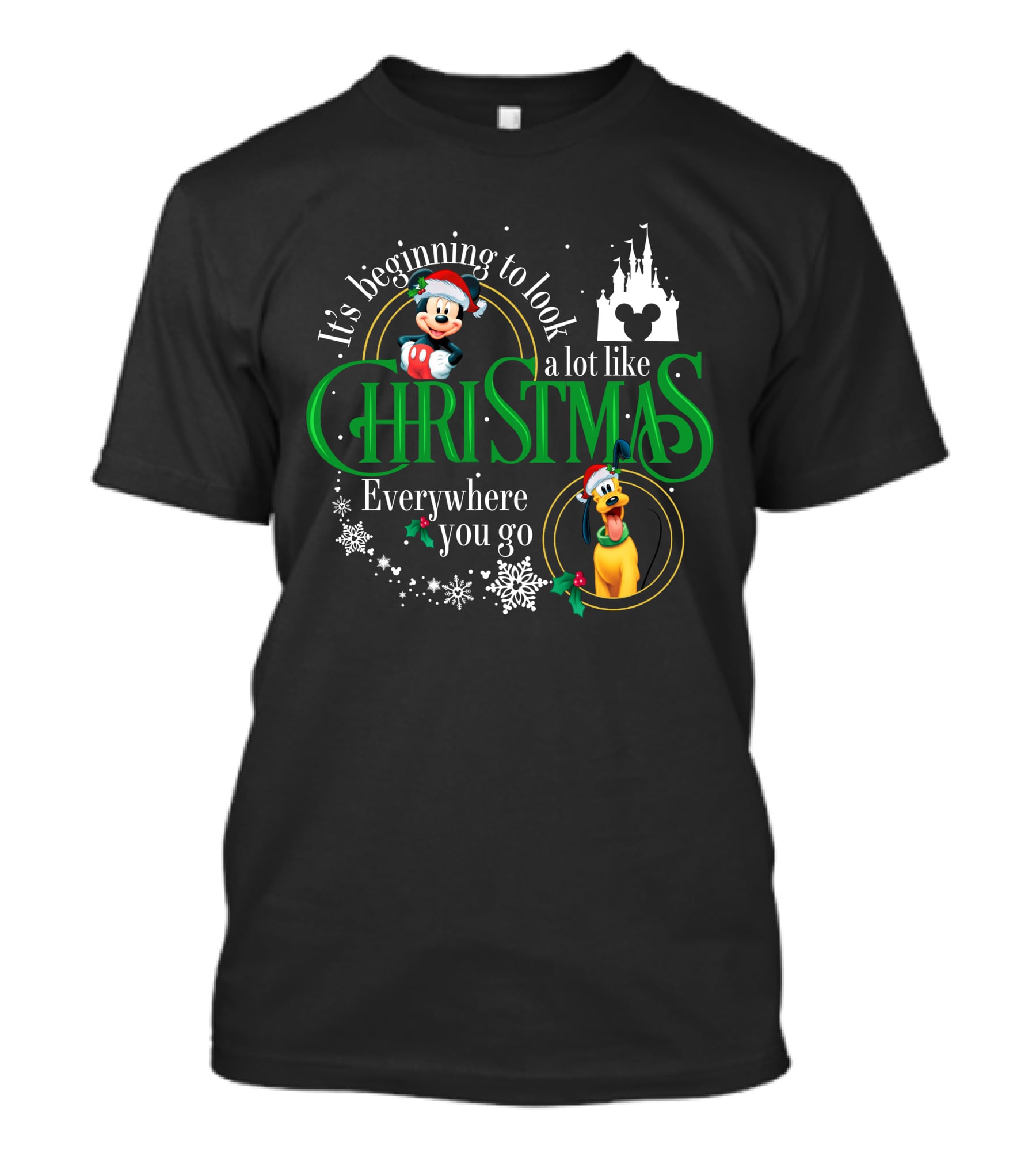 It's Beginning To Look A Lot Like Christmas Mickey And Pluto Everywhere You Go T-Shirt